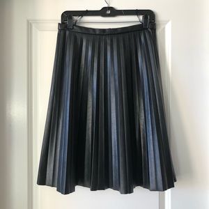J. Crew faux leather pleated A-line midi skirt 🖤